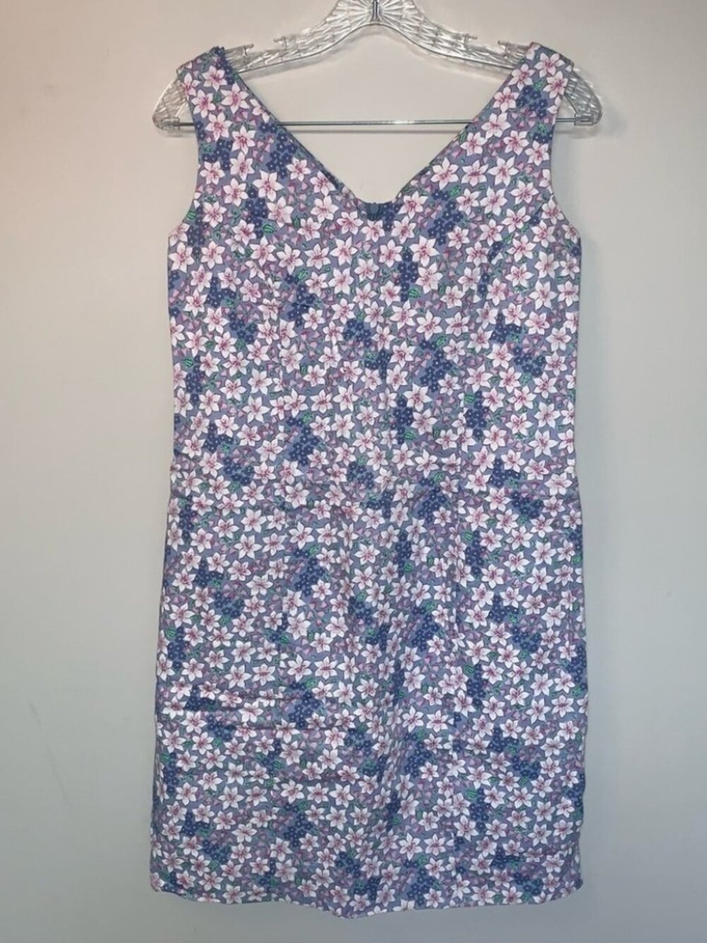 Lilly Pulitzer Vintage Purple Pink Floral Mini Dress Cotton S